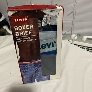 Levi's White and Blue Boxer Briefs